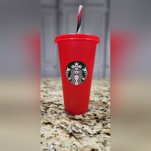 Starbucks Holiday Red Glitter Cold Cup